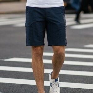 Men's Stylish Dark Blue Cargo Shorts